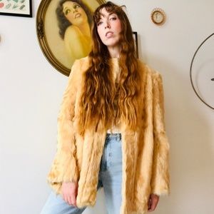 Vintage 1980s Suede/Fur Reversible Coat